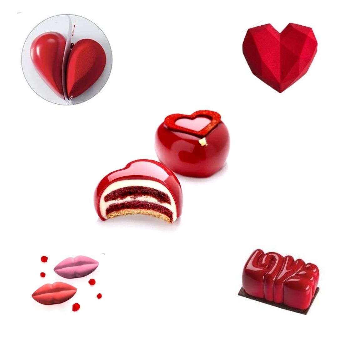 Moules à gâteaux coeur pour gateau à étages - Saint Valentin