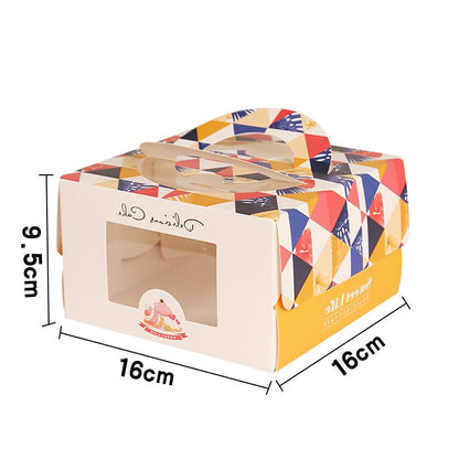 Kuchenschachtel mit Fenster – Packung mit 10 Einheiten