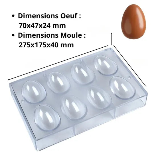 Moule Polycarbonate Oeufs x4