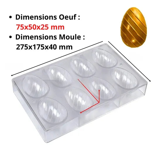 Moule Polycarbonate Oeufs x4