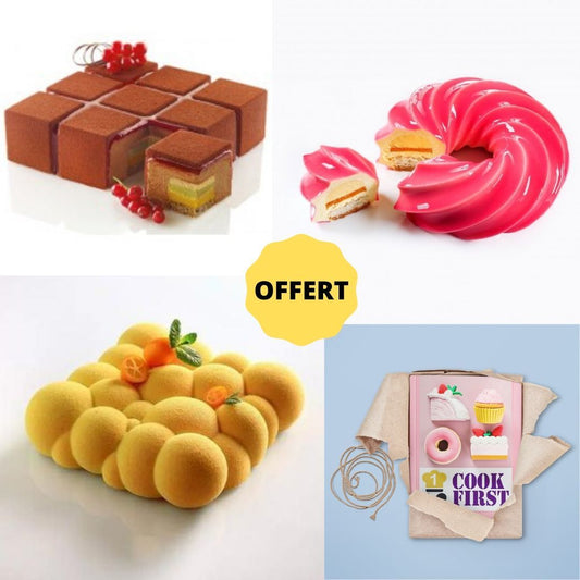Set of 3 Silicone Molds + Free Recipe Book