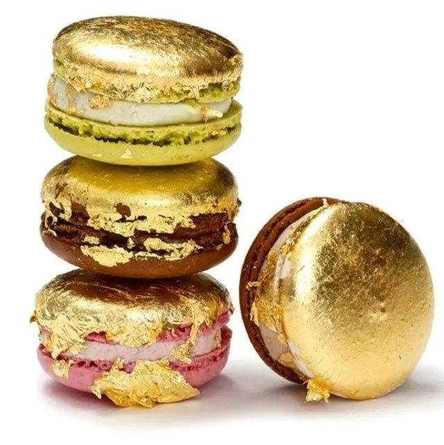 Feuille d'or comestible 24 carats  Feuilles d'or 24K de qualité alimentaire  pour gâteaux