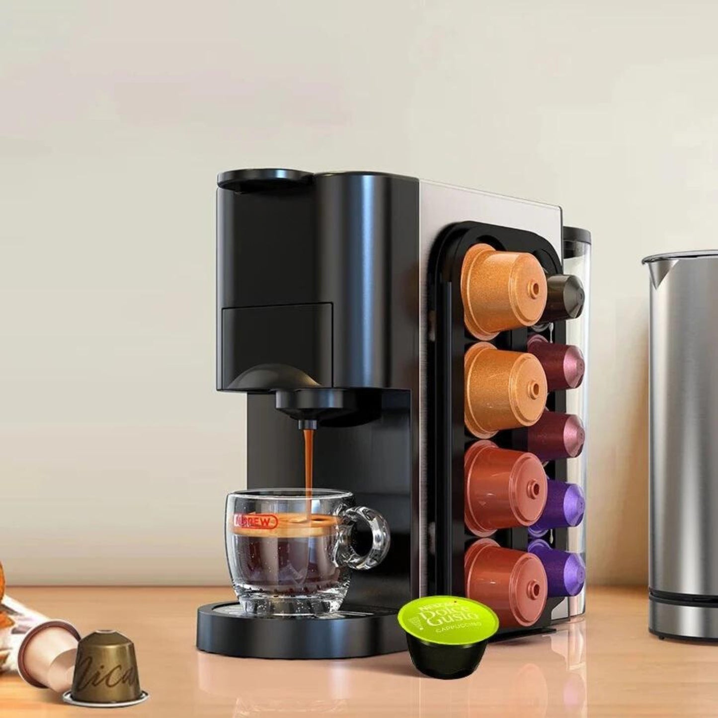 Capsule Multi-Capsule & machine à café de poudre de café moulu pour la  maison et bureau (HXC-832) - Chine Capsule Machine à café et machine à café  prix