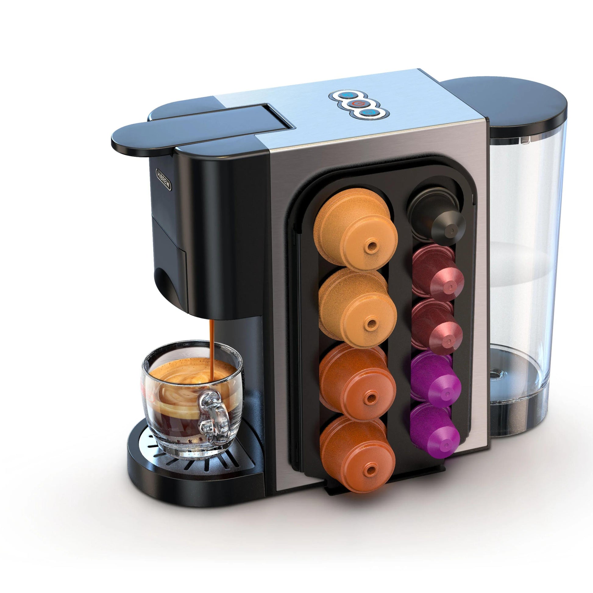 ChezVous.re - O R I G I N A L E !!! Une machine à café expresso multi- capsules : Docle Gusto et Nespresso, la classe non ? - Compatible avec capsules  café