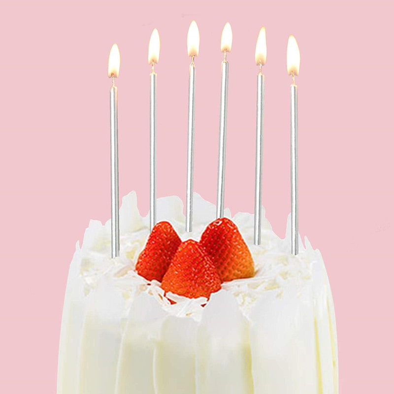 Long Birthday Cake Candles - Length 14cm | Pastry and Kitchen