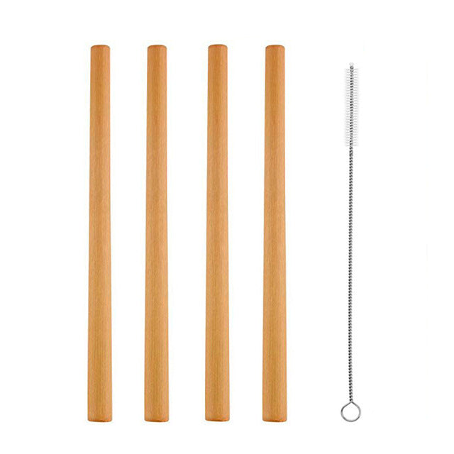 Reusable Bamboo Straws + Cleaning Brush | Pastry and Kitchen