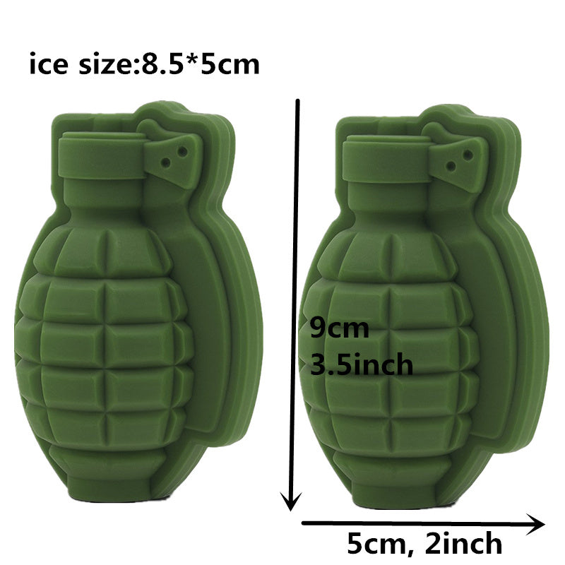 Moule Silicone Glaçon - Grenade Militaire 3D