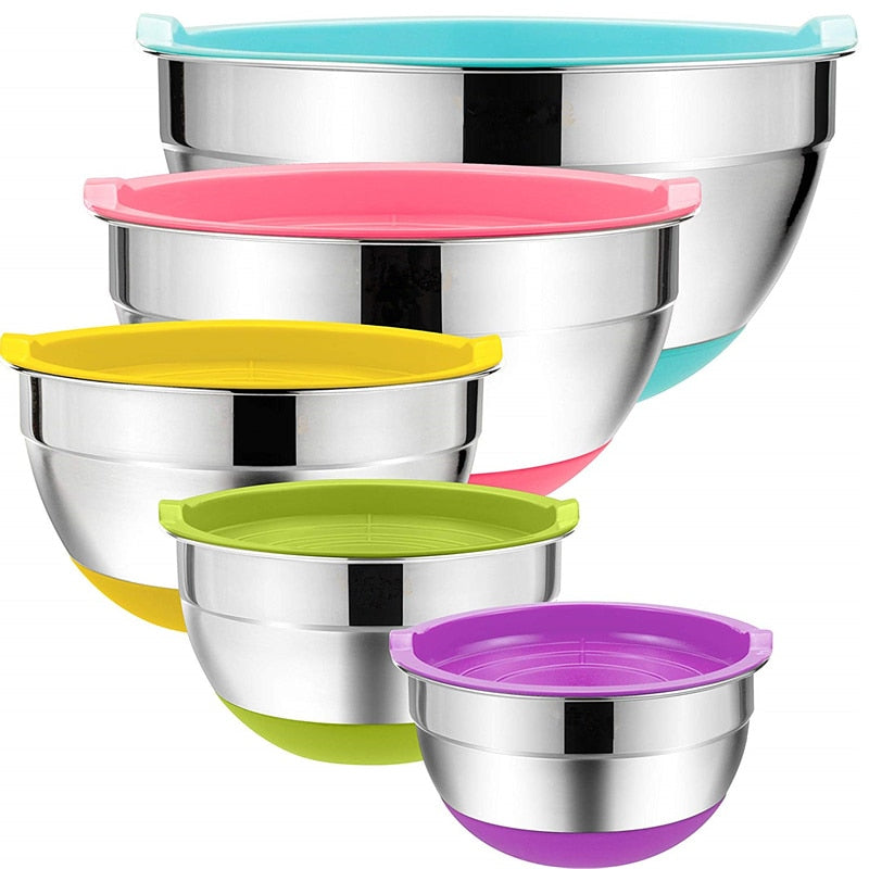Set of 5 stainless steel bowls | Pastry and Kitchen