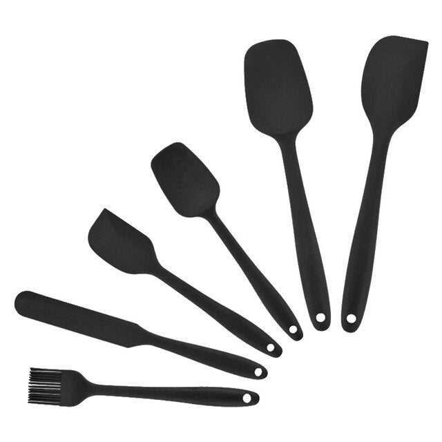 Set of 6 silicone kitchen utensils