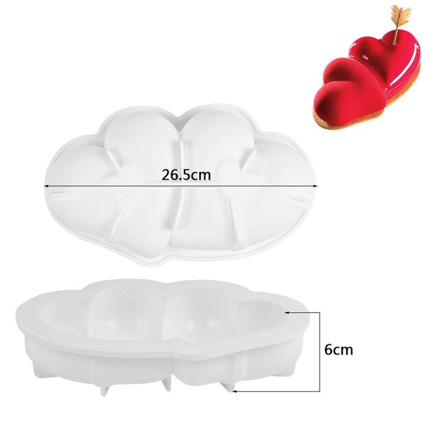 Cushion Heart Silicone Mold | Pastry and Kitchen