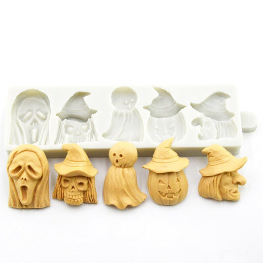 Halloween Silicone Mold - 5 Characters