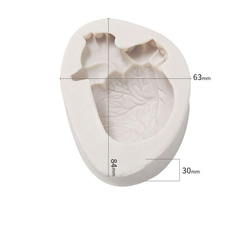dimensions moule silicone coeur 3D