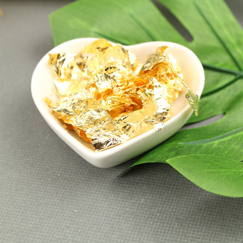 feuilles d'or comestible en paillette
