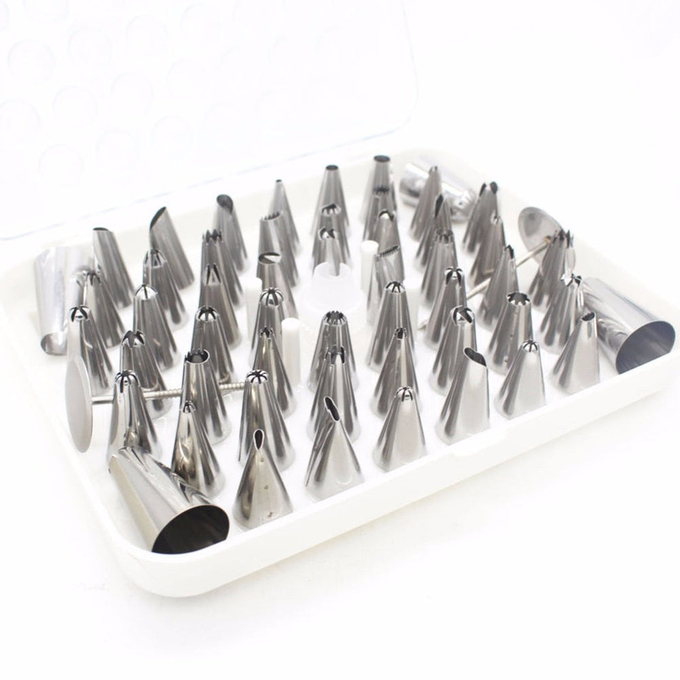 Kit of 52 stainless steel pastry nozzles – COOK FIRST®