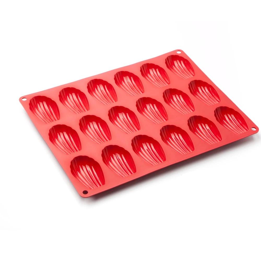 moule patisserie silicone rouge madeleine