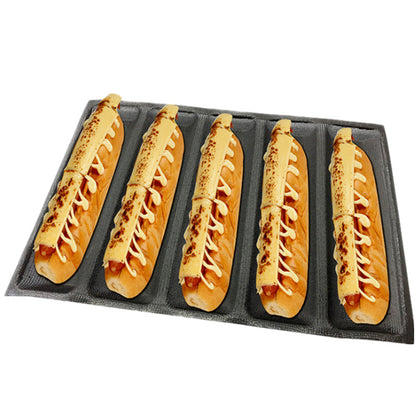 5 Cavity Silicone Bread Tray | Pastry and Kitchen