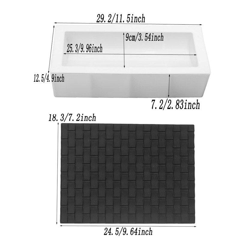 dimensions moule silicone buche noel avec tapis