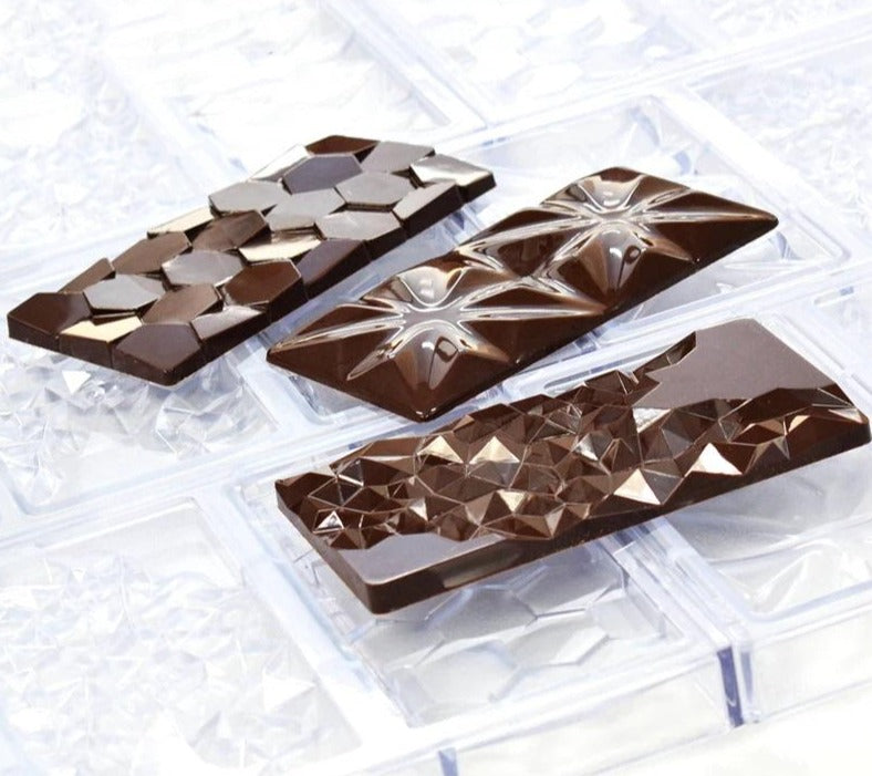 tablettes chocolats 3 en 1 moule polycarbonate